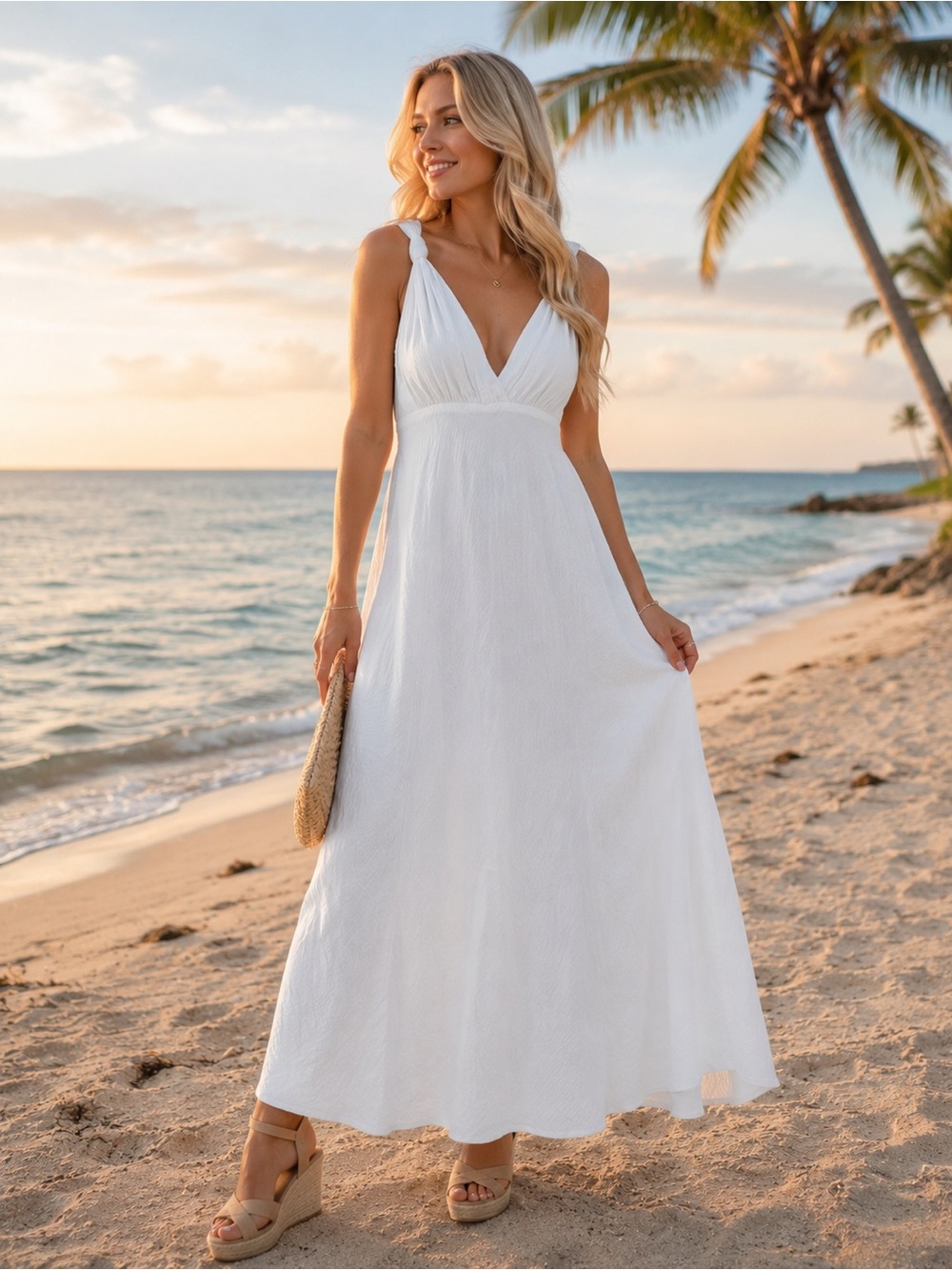 Indikah Boutique White Maxi Dress